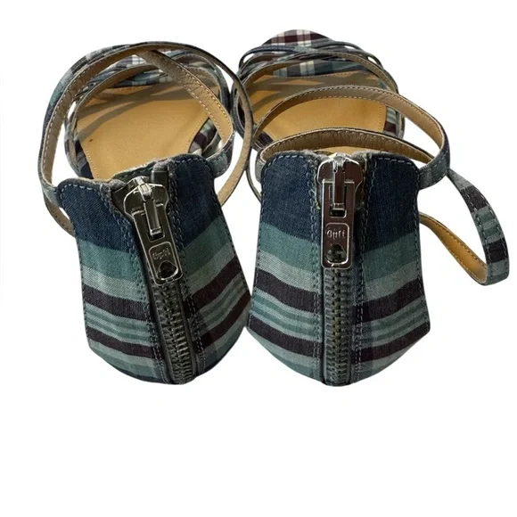 J. Crew Multicolor Plaid Strappy Sandals - Picture 2 of 5